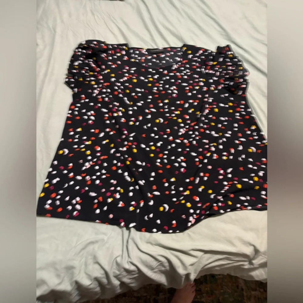 Lane Bryant size 20. Black blouse with spots. Very cute